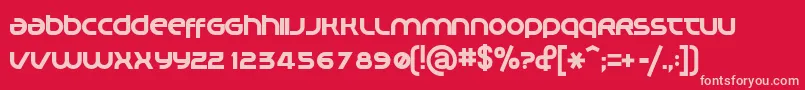 Planm Font – Pink Fonts on Red Background