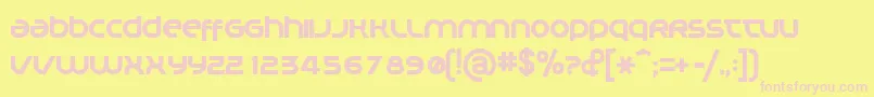 Planm Font – Pink Fonts on Yellow Background