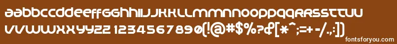 フォントPlanm – 茶色の背景に白い文字