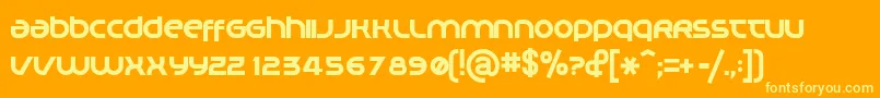 Planm Font – Yellow Fonts on Orange Background