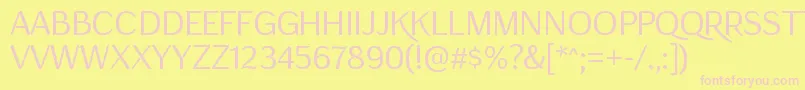 ConcealRegular Font – Pink Fonts on Yellow Background