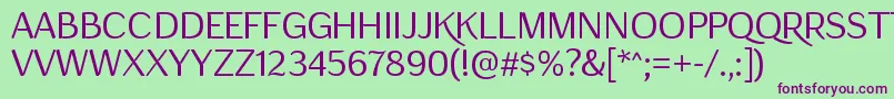 ConcealRegular Font – Purple Fonts on Green Background