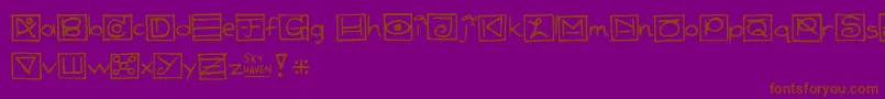 Nonsense Font – Brown Fonts on Purple Background