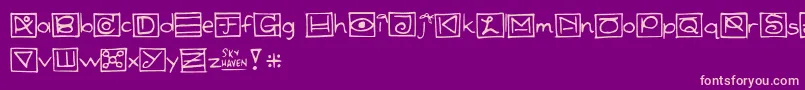 Nonsense Font – Pink Fonts on Purple Background