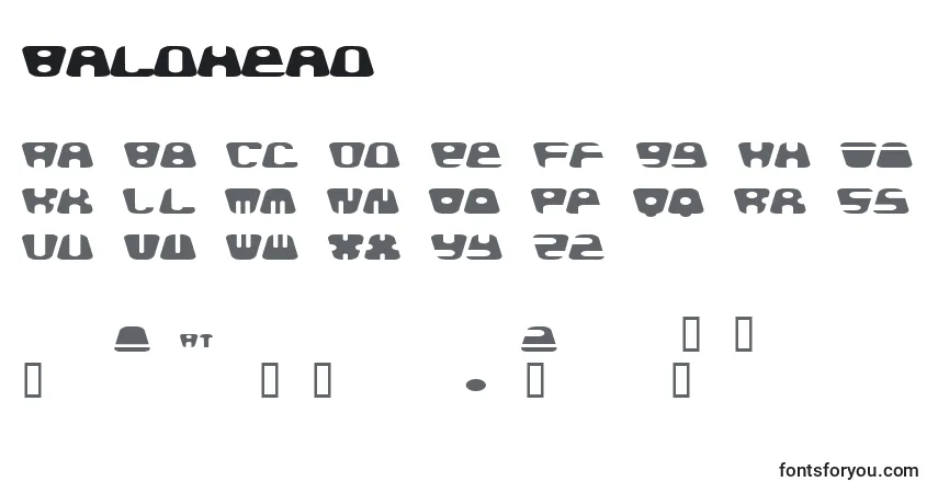 Fuente Baldhead - alfabeto, números, caracteres especiales