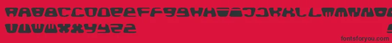 Baldhead-Schriftart – Schwarze Schriften auf rotem Hintergrund