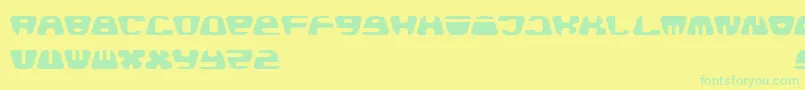 Baldhead Font – Green Fonts on Yellow Background