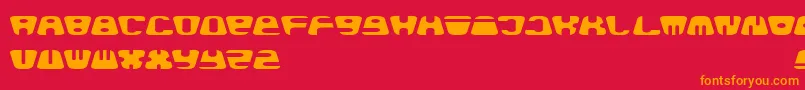 Baldhead Font – Orange Fonts on Red Background