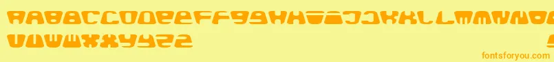 Baldhead Font – Orange Fonts on Yellow Background