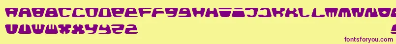 Baldhead Font – Purple Fonts on Yellow Background