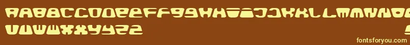 Шрифт Baldhead – жёлтые шрифты на коричневом фоне