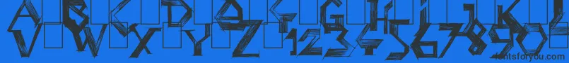 フォントPenballWizard – 黒い文字の青い背景