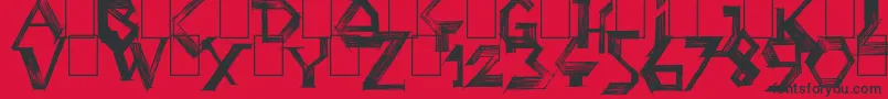 PenballWizard Font – Black Fonts on Red Background