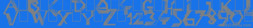 Fonte PenballWizard – fontes cinzas em um fundo azul