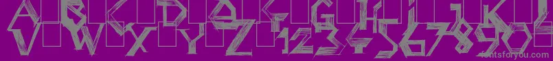 PenballWizard-fontti – harmaat kirjasimet violetilla taustalla