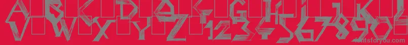 PenballWizard Font – Gray Fonts on Red Background