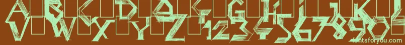 PenballWizard Font – Green Fonts on Brown Background