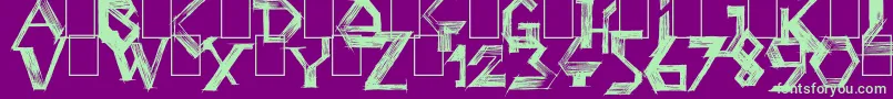 PenballWizard Font – Green Fonts on Purple Background