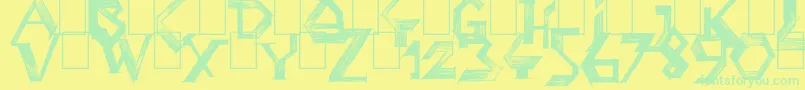 PenballWizard-Schriftart – Grüne Schriften auf gelbem Hintergrund