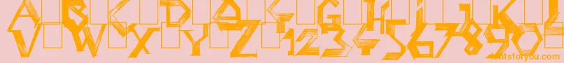 PenballWizard Font – Orange Fonts on Pink Background