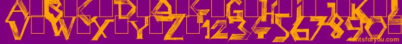 PenballWizard Font – Orange Fonts on Purple Background