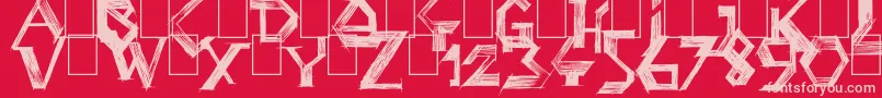 PenballWizard Font – Pink Fonts on Red Background