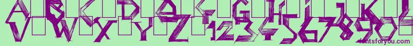 PenballWizard Font – Purple Fonts on Green Background