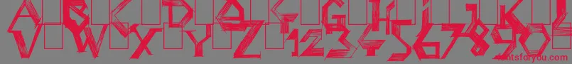 Czcionka PenballWizard – czerwone czcionki na szarym tle