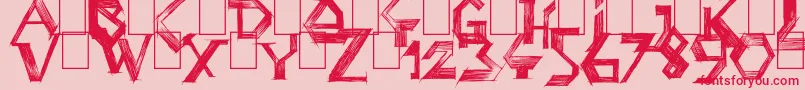 fuente PenballWizard – Fuentes Rojas Sobre Fondo Rosa