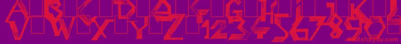 フォントPenballWizard – 紫の背景に赤い文字