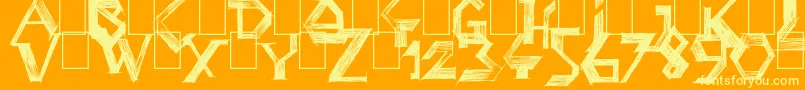 PenballWizard Font – Yellow Fonts on Orange Background