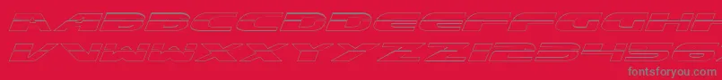 Excelateo Font – Gray Fonts on Red Background