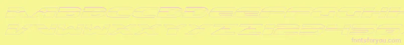 Excelateo Font – Pink Fonts on Yellow Background