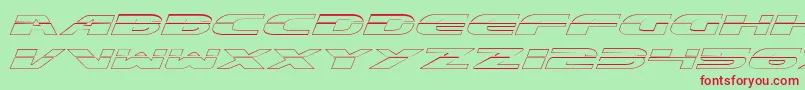 Excelateo Font – Red Fonts on Green Background