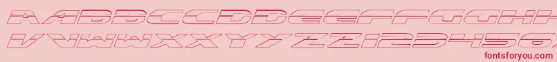 Excelateo-Schriftart – Rote Schriften auf rosa Hintergrund