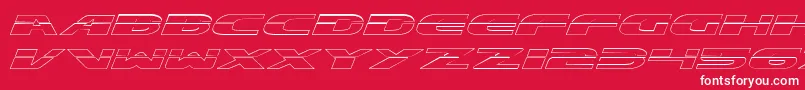Шрифт Excelateo – белые шрифты на красном фоне