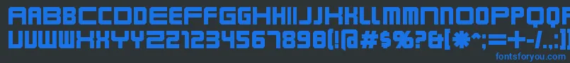 Шрифт KarnivoreBold – синие шрифты на чёрном фоне