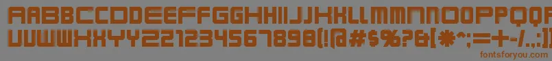 Шрифт KarnivoreBold – коричневые шрифты на сером фоне