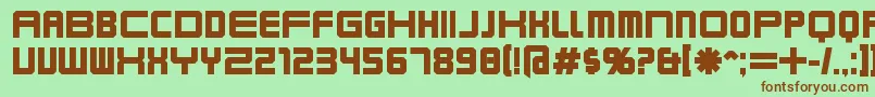 KarnivoreBold Font – Brown Fonts on Green Background