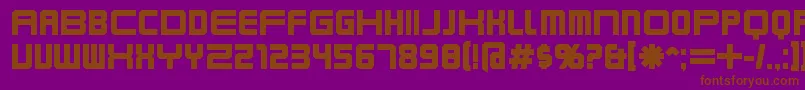 KarnivoreBold-fontti – ruskeat fontit violetilla taustalla