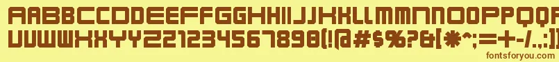 KarnivoreBold Font – Brown Fonts on Yellow Background