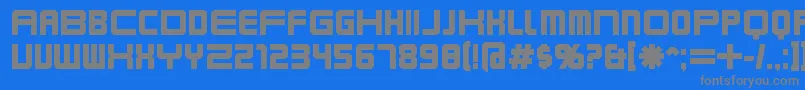 KarnivoreBold Font – Gray Fonts on Blue Background