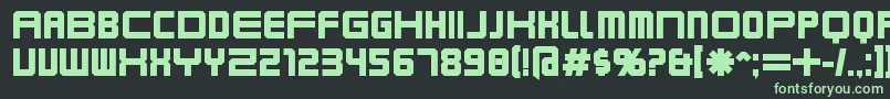 KarnivoreBold-fontti – vihreät fontit mustalla taustalla