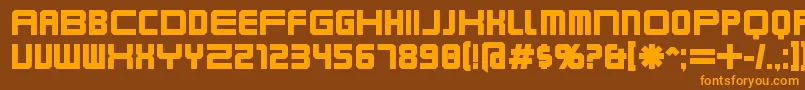 KarnivoreBold Font – Orange Fonts on Brown Background
