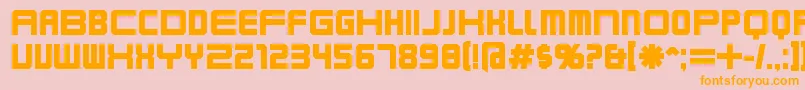 KarnivoreBold Font – Orange Fonts on Pink Background