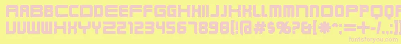 KarnivoreBold Font – Pink Fonts on Yellow Background