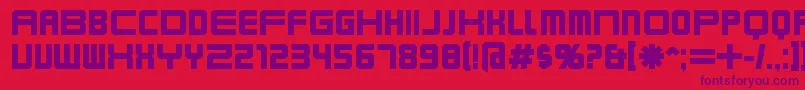 KarnivoreBold-fontti – violetit fontit punaisella taustalla