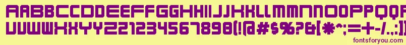 KarnivoreBold Font – Purple Fonts on Yellow Background