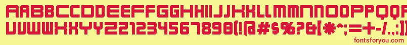 Шрифт KarnivoreBold – красные шрифты на жёлтом фоне