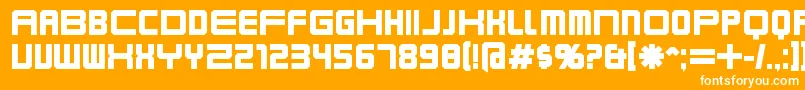 KarnivoreBold-Schriftart – Weiße Schriften auf orangefarbenem Hintergrund